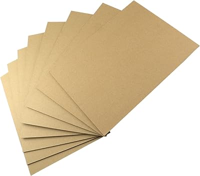 Feuilles de carton hng s1 taille 297x210x3mm marron encadré 8 pièces