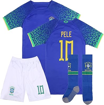 Maillot de football national du brésil fleco kids billy #10 / shorts /