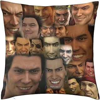 Housses de coussin décoratives ankercog happy kazuma kiryu, 45,7 x 45,7 cm, oreillers