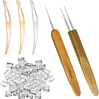 105 pièces d'outils pour dreadlocks au crochet, 1 crochet à aiguille pour dreadlocks de 0,75 mm avec 100 bracelets de cheveux pour l'artisanat de tressage de cheveux. Achetez en toute sérénité sur Diaytar