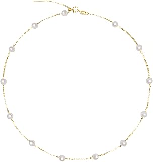 Collier élégant en argent sterling 925 parsemé de perles de culture d'eau douce