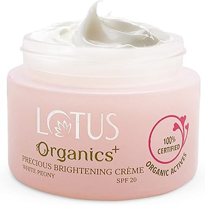 Crème éclaircissante précieuse + spf 20 lotus organics