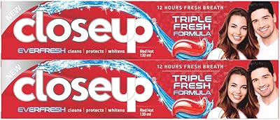 Dentifrice gel closep triple fresh formula, rouge vif, 120 ml (paquet de 2)