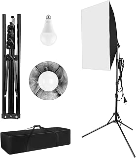 Andoer professional studio 1 kit d'éclairage softbox pour photographie 28" x