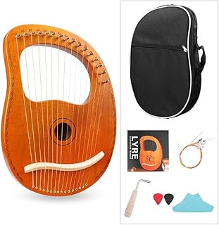 Harpe en métal de style grec ancien à 16 cordes mr. power