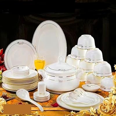 Cotis, un ensemble de 60 pièces de plats et bols au design européen, en céramique blanche. Diaytar : Vivez l'expérience du shopping malin