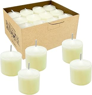 Bougies votives en vrac bougies en cire ivoire non parfumées de 125 pouces