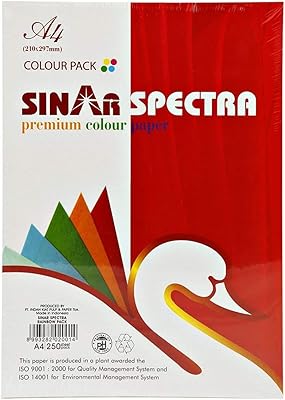 Papier de copie couleur sinar, 250 feuilles a4 - papier de copie