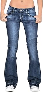 Jean taille basse pour femme, bootcut, pantalon en denim évasé extensible de qualité