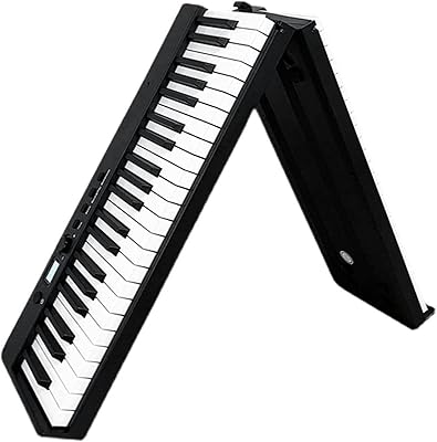 Piano électrique pliable 88 touches, piano numérique portable avec haut-parleur bluetooth et lumière