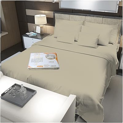 Drap-housse 100 % coton 400 fils comprenant un drap-housse de 160 x 200