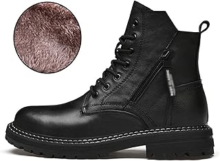 Bottes d'hiver yildex pour hommes, bottes d'hiver à lacets en cuir souple