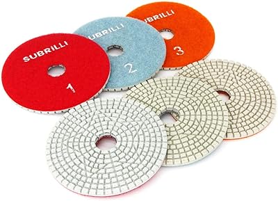 Tampons de polissage diamantés humides/secs en 3 étapes 4" pour béton, marbre, granit