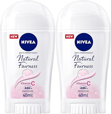 Nivea stick anti-transpirant pour femme, natural fairness, 2 x 40 ml