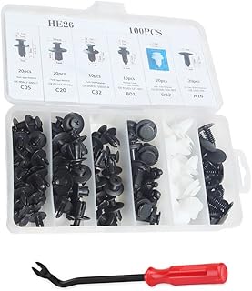 100 pièces assorties en plastique pour carrosserie de voiture, broches de fixation