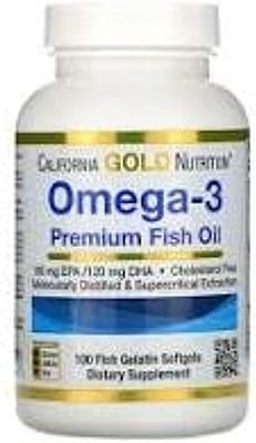 Oméga 3, huile de poisson de qualité supérieure, 100 gélules de poisson