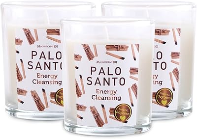 Magnifique ensemble de bougies nettoyantes énergétiques 101 palo santo : teintées de 35