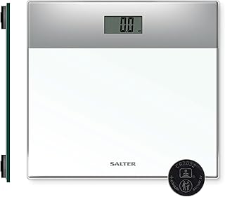Pèse-personne numérique salter 9206 svwh3r, plate-forme en verre trempé, écran lcd facile à