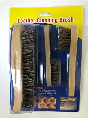 Ensemble de 3 brosses de nettoyage pour cuir auto plus
