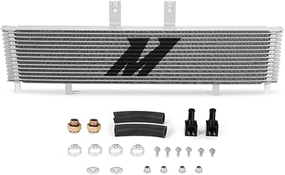 Refroidisseur de transmission mishimoto mmtc-dmax-06sl compatible avec chevrolet/gmc duramax 6.6 lbz/lmm 2006-2010 argent