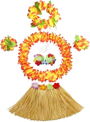 30 cm 6 pièces/ensemble costume de spectacle de jupe en herbe hawaïenne
