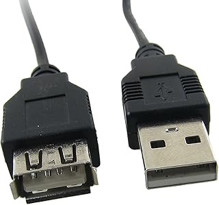 Qtq go item 25" câble d'extension usb 2.0 mâle vers femelle noir