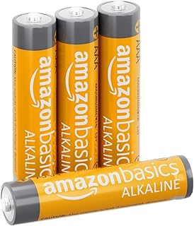 Piles alcalines 1,5 v hautes performances amazonbasics, paquet de 4 lr03b4