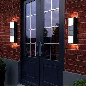 Applique solaire (4 pièces) lampe solaire extérieure étanche haut et bas pour villa, jardin, patio, balcon (lumière chaude). Commandez en toute confiance sur Diaytar, votre marketplace de confiance
