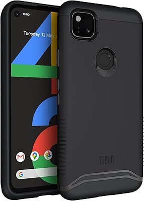 Coque todia double protection conçue pour google pixel 4a, [combinée] coque rigide fine