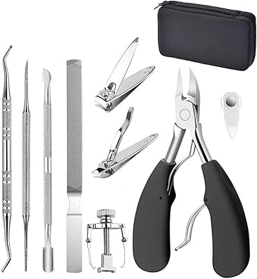 Ensemble de 10 coupe-ongles incarnés avec lime à ongles en acier