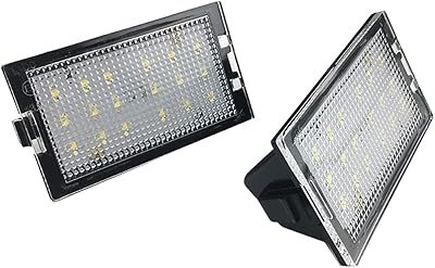 Une paire de feux de plaque d'immatriculation led 1,8 w x 18 6500