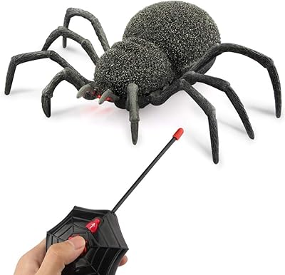 Jouets de blague télécommandés bazwi, faux robot d'escalade effrayant d'halloween avec 8 jambes