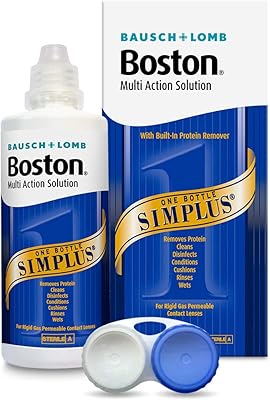 Solution polyvalente pour lentilles de contact boston simplex 120 ml pour lentilles
