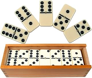 Ensemble de dominos ecv - 28 dominos ivoire, jeu de société à chiffres