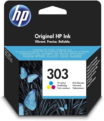 Cartouche d'encre originale tricolore hp 303 (cyan, magenta, jaune) - t6n01ae