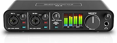 Interface audio moto m4 4 sorties usb-c avec 2 préamplis