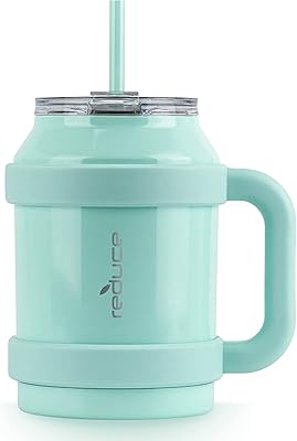 Tasse de bureau en acier inoxydable avec poignée qui garde les boissons