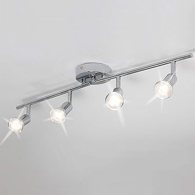 Kit d'éclairage de plafond led janed, plafonnier directionnel, 4 lumières modernes avec têtes