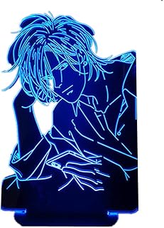 Lampe 3d anime manga banana fish ash lynx, lampe 3d avec interrupteur tactile