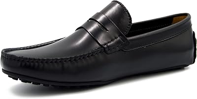 Mocassins plats à enfiler bosch la vie pour hommes, en cuir véritable, adaptés