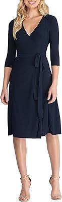 Robe portefeuille mi-longue grande taille avec manches | cocktail, fête, invité à un mariage