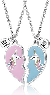Cadeau d'anniversaire pour enfants pour meilleure amie sœur collier cœur petites filles