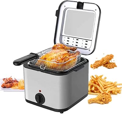 Joleritc 2,5l mini friteuse électrique domestique 1000w haute puissance multifonction en acier inoxydable