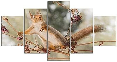 Qqyyyt 5 pièces impressions sur toile peinture moderne salon décoration murale art photos