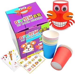 Un ensemble de gobelets en papier artistiques, jeux d'artisanat artistique pour enfants, image