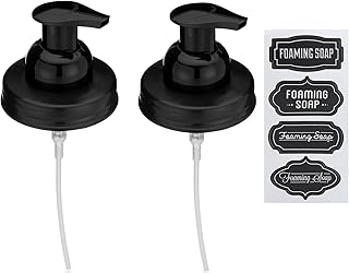Couvercles pour distributeur de savon moussant mason jarmazing products - autocollants imperméables inclus ! noir - paquet de 2. Votre marketplace de proximité digitale : Diaytar