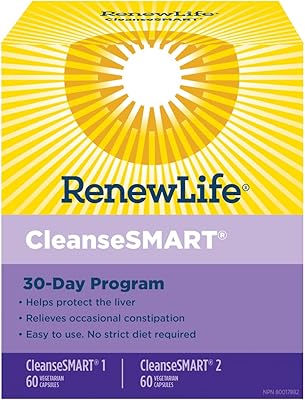 Capsules végétariennes corps entier renew life cleansmart 120 gélules