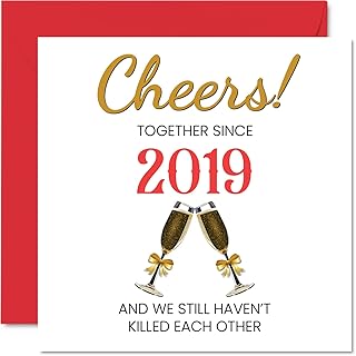 Carte d'anniversaire amusante en cuir pour mari et femme ensemble
