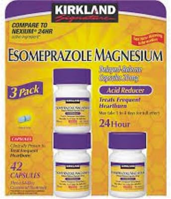 Kirkland signature réducteur d'acide magnésium esoméprazole acide magnésium 42 gélules 20 mg à