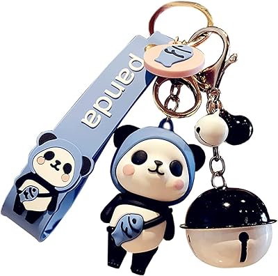 Porte-clés panda de dessin animé pendentif clé elecdon cadeau créatif du nouvel